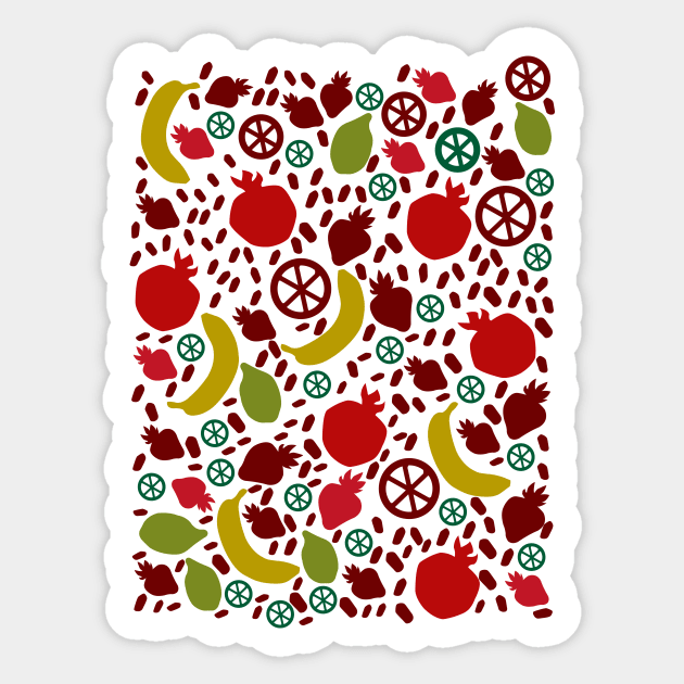 Fruit pattern Sticker by AtomicTurquoise